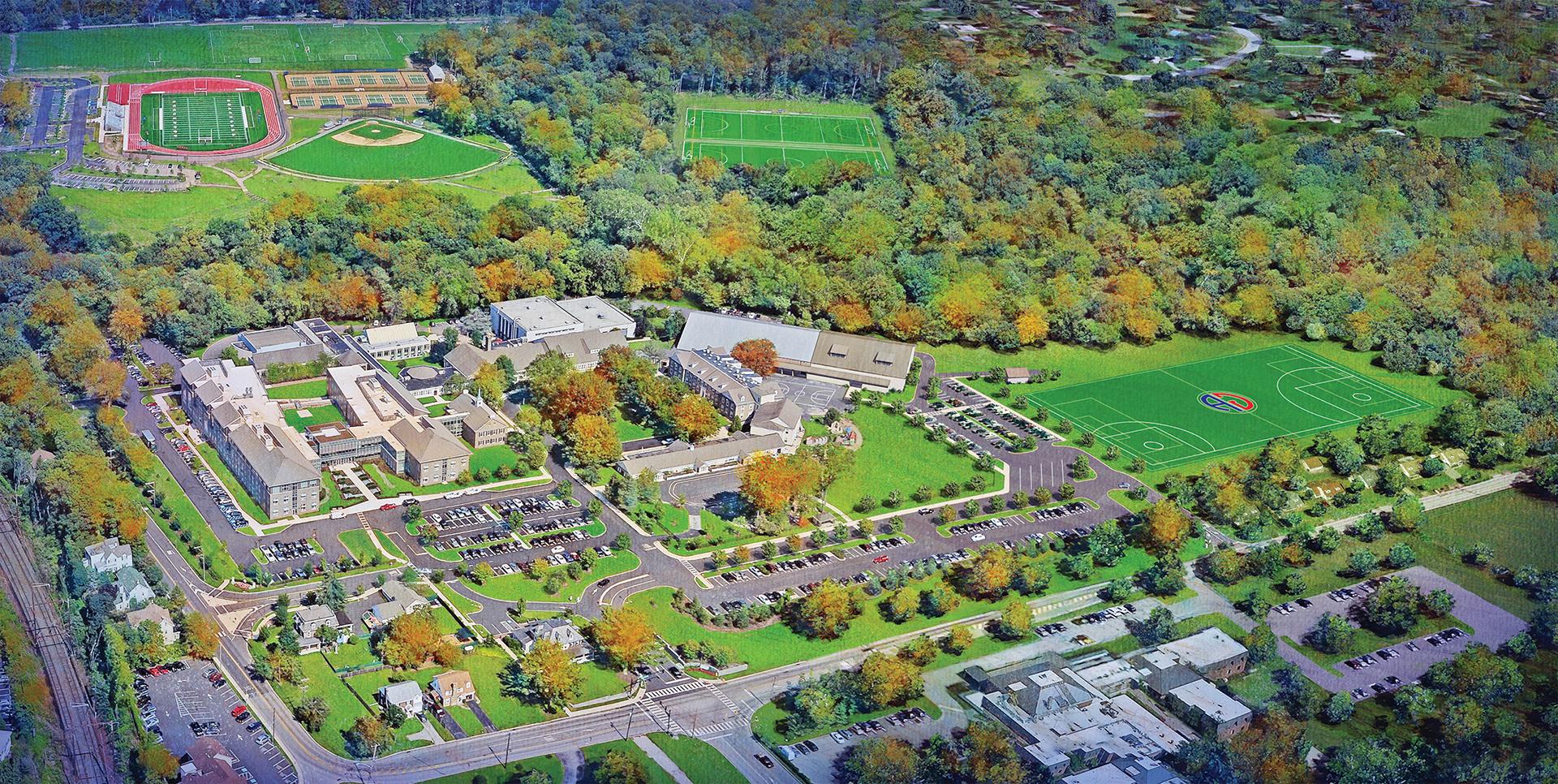 校园地图 of Germantown Academy School in Fort Washington, PA